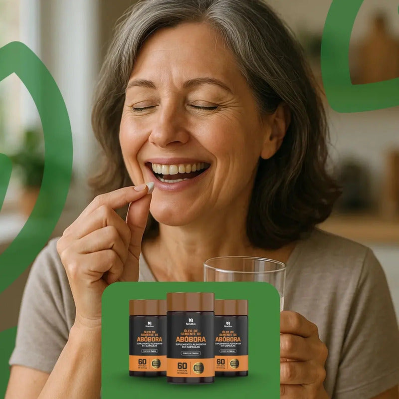 Oleo De Semente De Abobora Návillus 60 Caps Sem Sabor