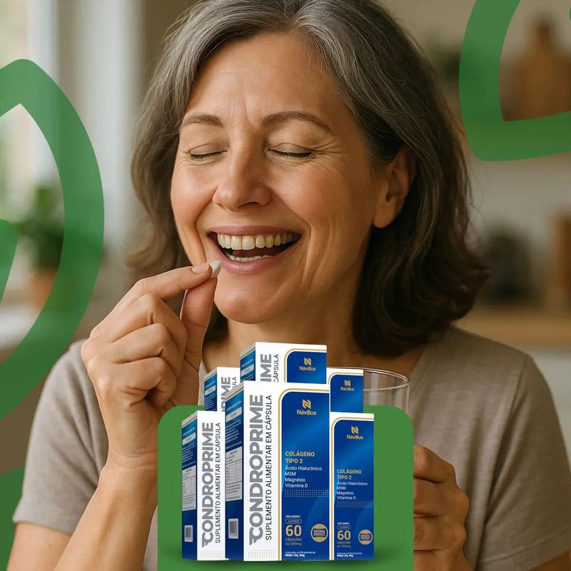 Kit 6 Suplemento Articulação Com Colágeno Tipo 2 Condroprime Sem Sabor