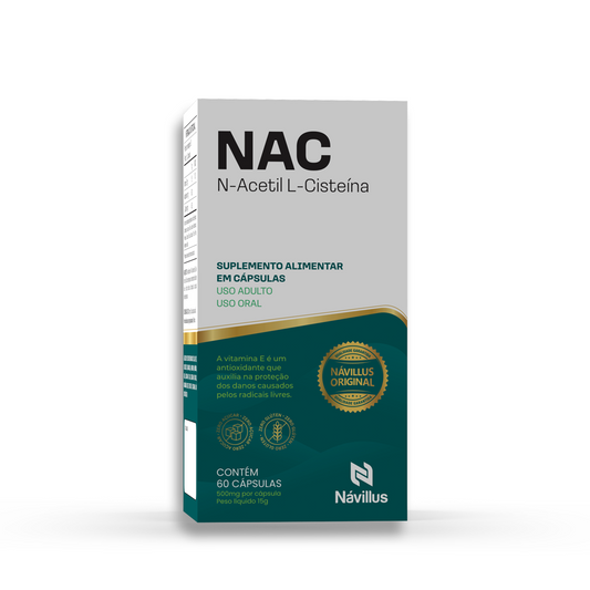 NAC 600mg (N-Acetil L-Cisteína) – Antioxidante Mais Poderoso do Corpo | 60 Cáps – Návillus
