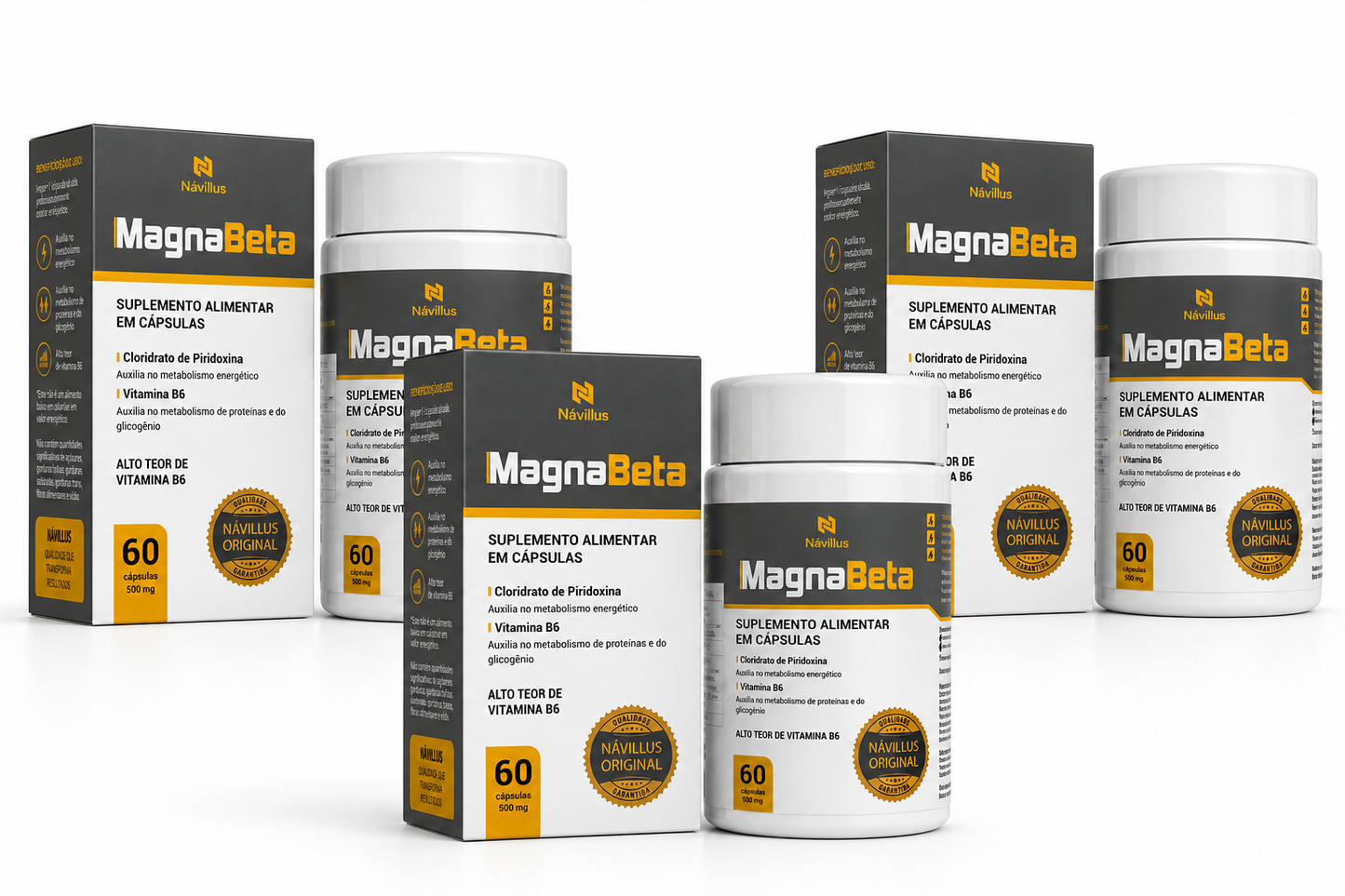 Magnabeta – Magnésio para Equilíbrio Muscular e Energia | 60 Cáps – Návillus