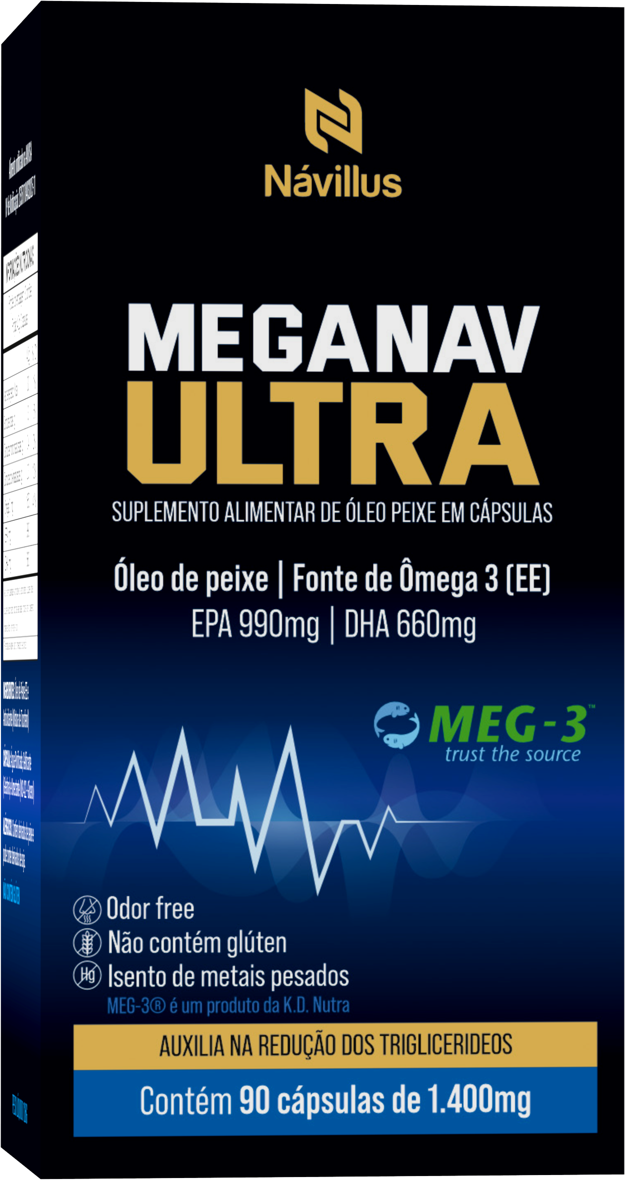 MEGANAV ULTRA 990/660 MEG-3® 90 Caps - Ajuda a Reduzir os Triglicerídeos