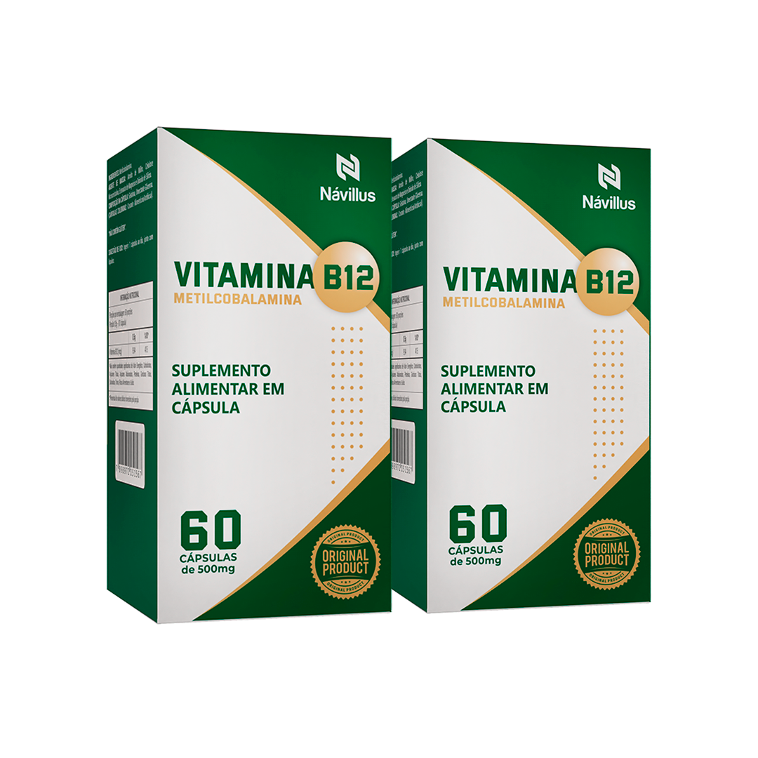 KIT Vitamina B12 Metilcobalamina – Energia, Cérebro e Sistema Nervoso | 60 Cáps – Návillus