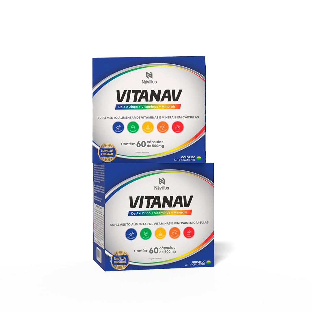 KIT Vitanav – Multivitamínico de A a Zinco para Energia, Imunidade e Equilíbrio | 60 Cáps – Návillus