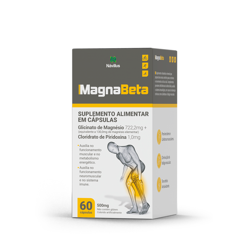 MagnaBeta 60 Caps (Atua nas Cãimbras e Fadiga Muscular)