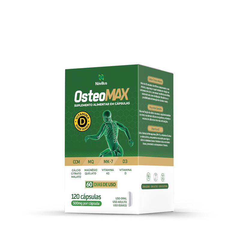 Osteomax 60 Caps (Cálcio + Magnésio + K2 + D)