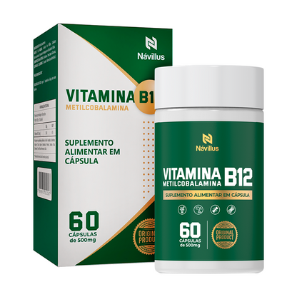 Vitamina B12 Metilcobalamina 9,94 mcg – Energia, Cérebro e Sistema Nervoso | 60 Cáps – Návillus