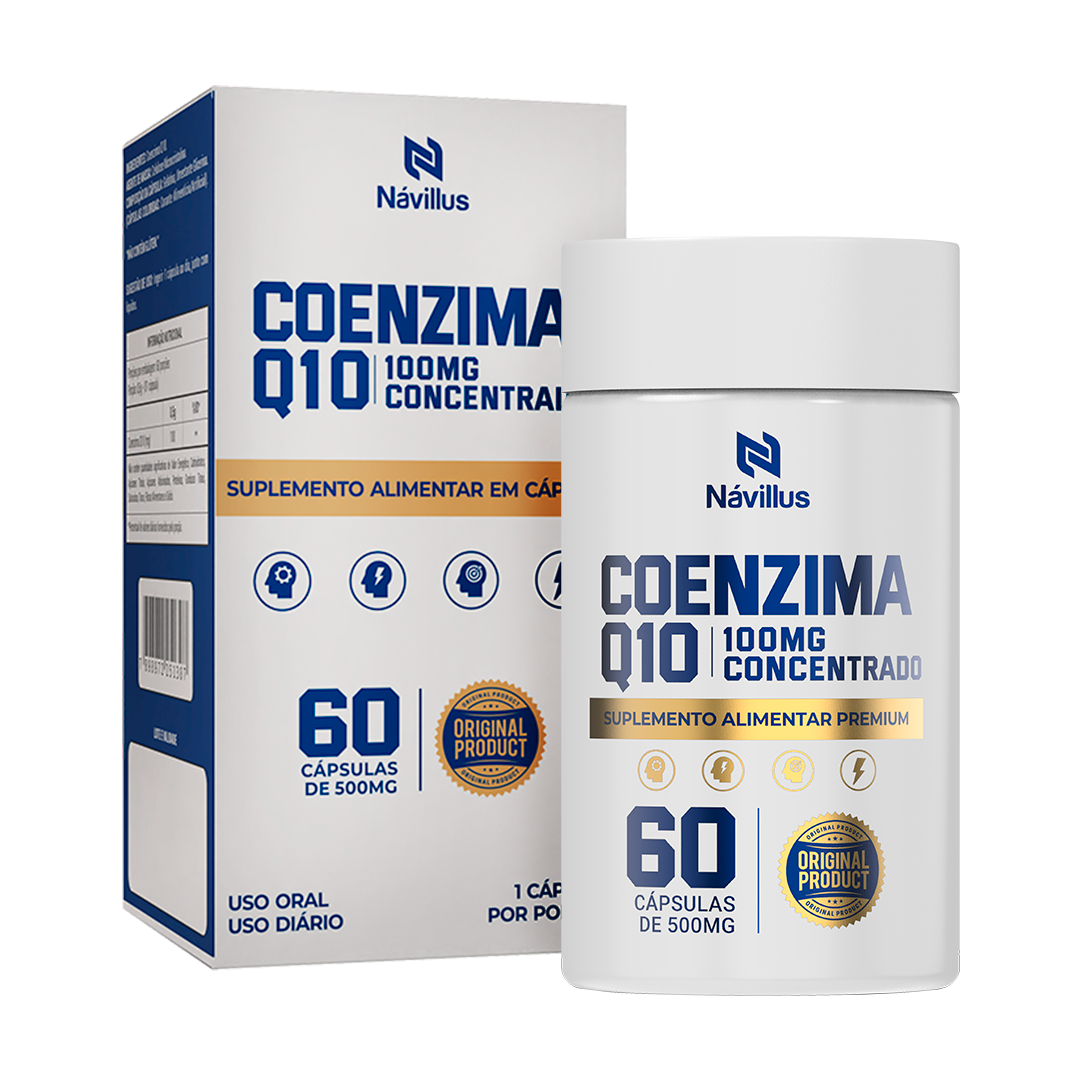 Coenzima Q10 100mg – Ultra Concentrado para Energia e Performance | 60 Cáps – Návillus