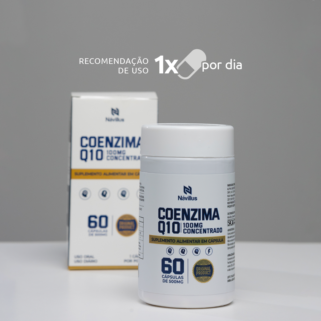 Coenzima Q10 100mg – Ultra Concentrado para Energia e Performance | 60 Cáps – Návillus