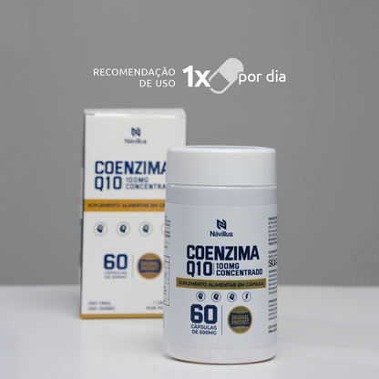 Coenzima Q10 100mg – Ultra Concentrado para Energia e Performance | 60 Cáps – Návillus