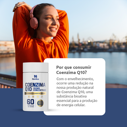 Coenzima Q10 100mg – Ultra Concentrado para Energia e Performance | 60 Cáps – Návillus