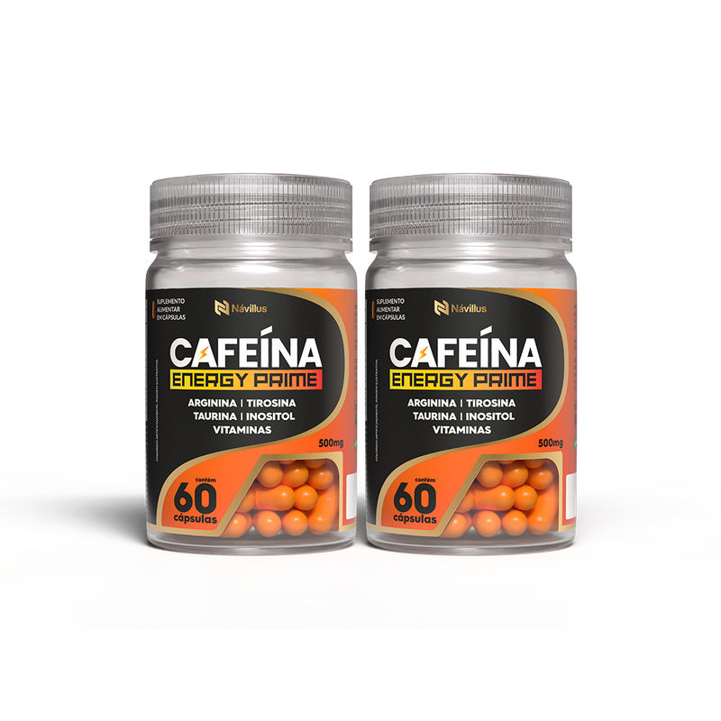 Cafeína Energy Prime – Energia, Foco e Desempenho com Cafeína, Tirosina e Colina | 60 Cáps – Návillus