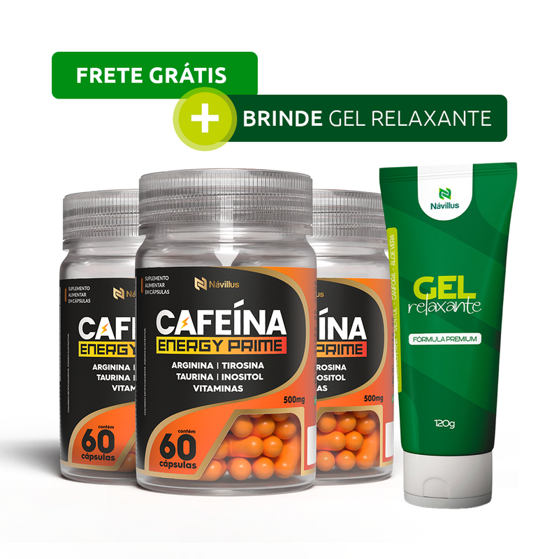 Cafeína Energy Prime – Energia, Foco e Desempenho com Cafeína, Tirosina e Colina | 60 Cáps – Návillus