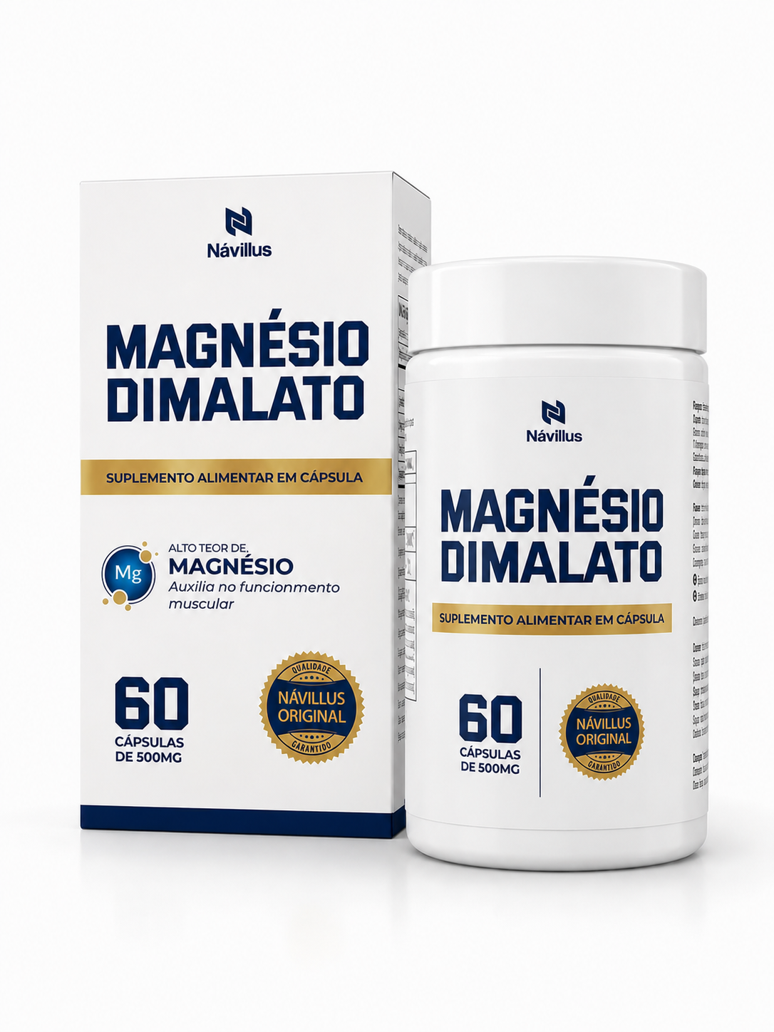 Magnésio Dimalato – Energia e Suporte Muscular | 60 Cáps – Návillus