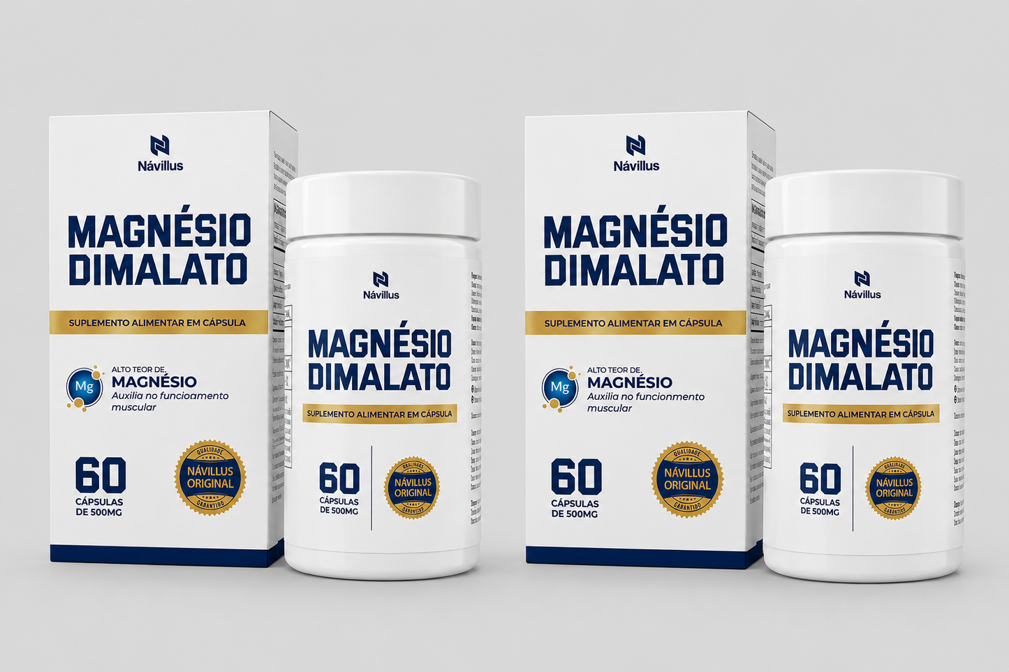Magnésio Dimalato – Energia e Suporte Muscular | 60 Cáps – Návillus