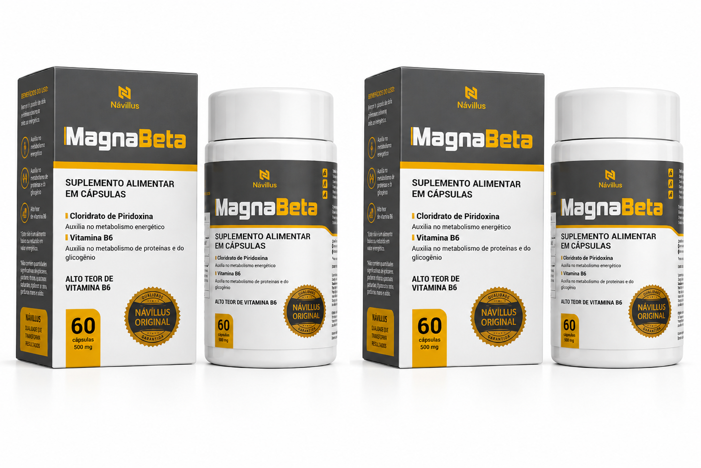 Magnabeta – Magnésio para Equilíbrio Muscular e Energia | 60 Cáps – Návillus