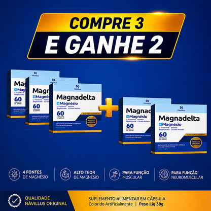 KIT Magnadelta – 4 Fontes de Magnésio para Energia e Bem-Estar | 60 Cáps – Návillus