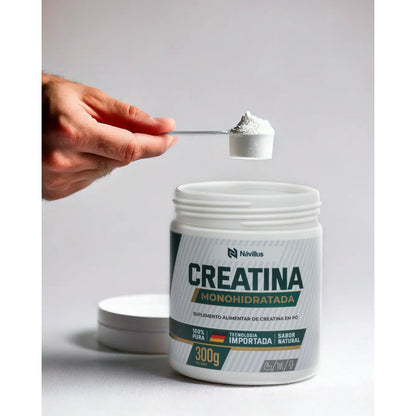 Creatina Monohidratada 300g 100% Pura Importada Návillus Sem Sabor