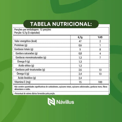 Oleo De Semente De Abobora Návillus 60 Caps Sem Sabor