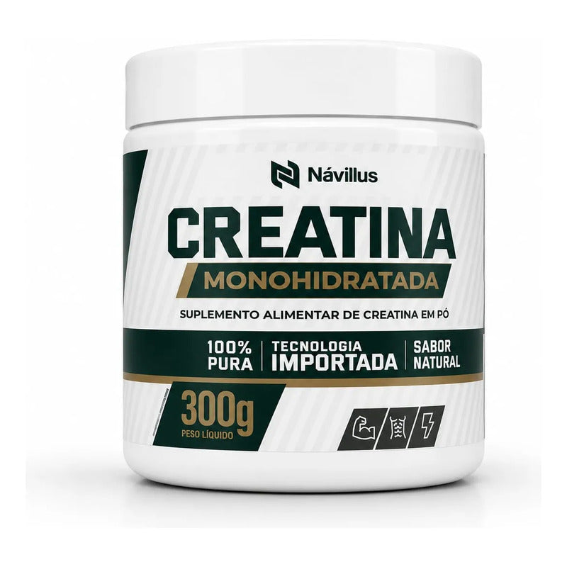 Creatina Monohidratada 300g 100% Pura Importada Návillus Sem Sabor