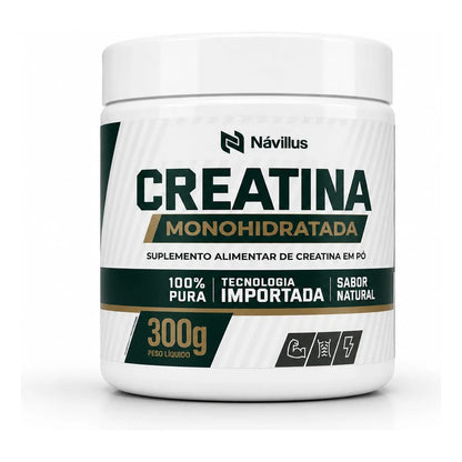 Creatina Monohidratada 300g 100% Pura Importada Návillus Sem Sabor