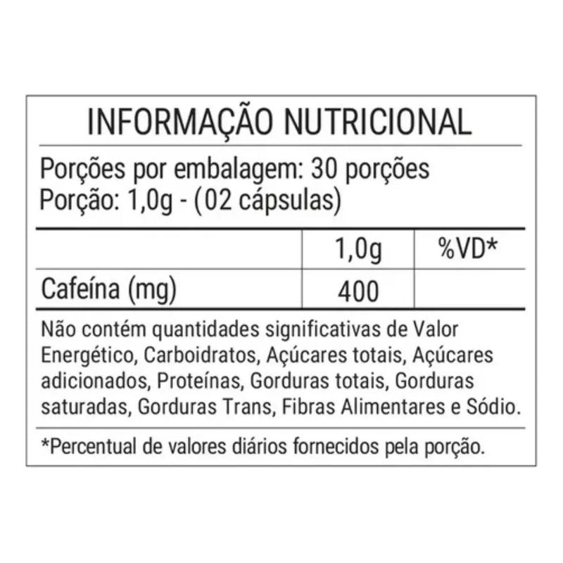 Cafeína 400mg Navillus 60 Cáps Energia Foco Sem Sabor Sem Sabor