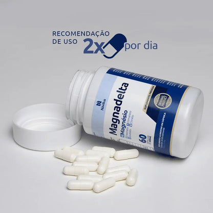 Návillus Magnadelta Magnésio 60 Cápsulas Sem Sabor