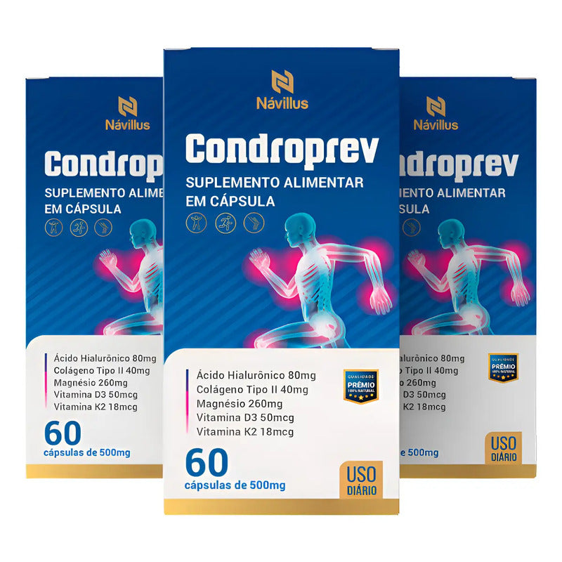 Condroprev 3cxs Saúde Articular 90 Dias Tratamento Sem Sabor