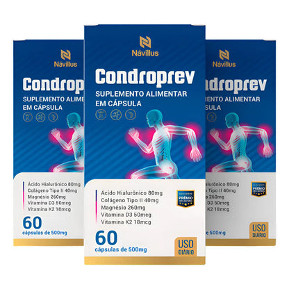 Condroprev 3cxs Saúde Articular 90 Dias Tratamento Sem Sabor