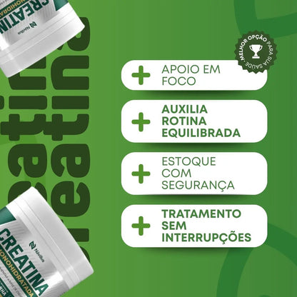 Creatina Monohidratada 300g Compre 1 Leve 2 Návillus Sem Sabor