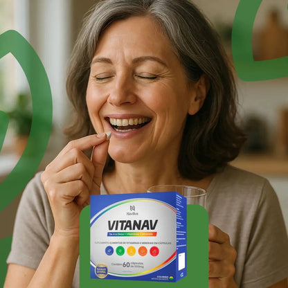 Vitaminas E Minerais Suplemento Alimentar Návillus 60 Caps Sem Sabor