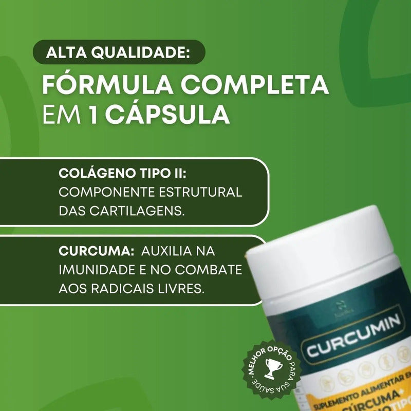 Kit 6 Suplemento Natural Anti-inflamatório Curcumin Navillus Sem Sabor