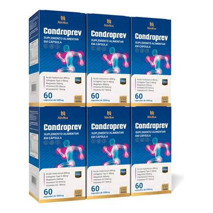 Kit 6 Cxs Condroprev - Tratamento Dor Articulação Sem Sabor