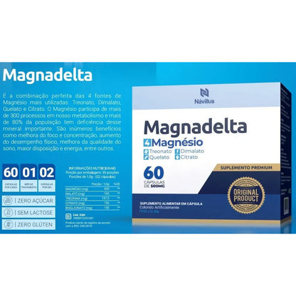 Sono Tranquilo Com Magnadelta - 60 Cápsulas Sem Sabor