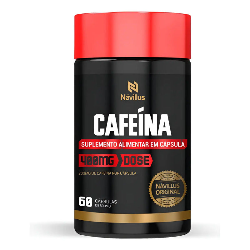 Cafeína 400mg Navillus 60 Cáps Energia Foco Sem Sabor Sem Sabor