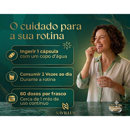 Nac 600mg N-acetil L-cisteína Antioxidante Návillus 60 Cáps Sem Sabor