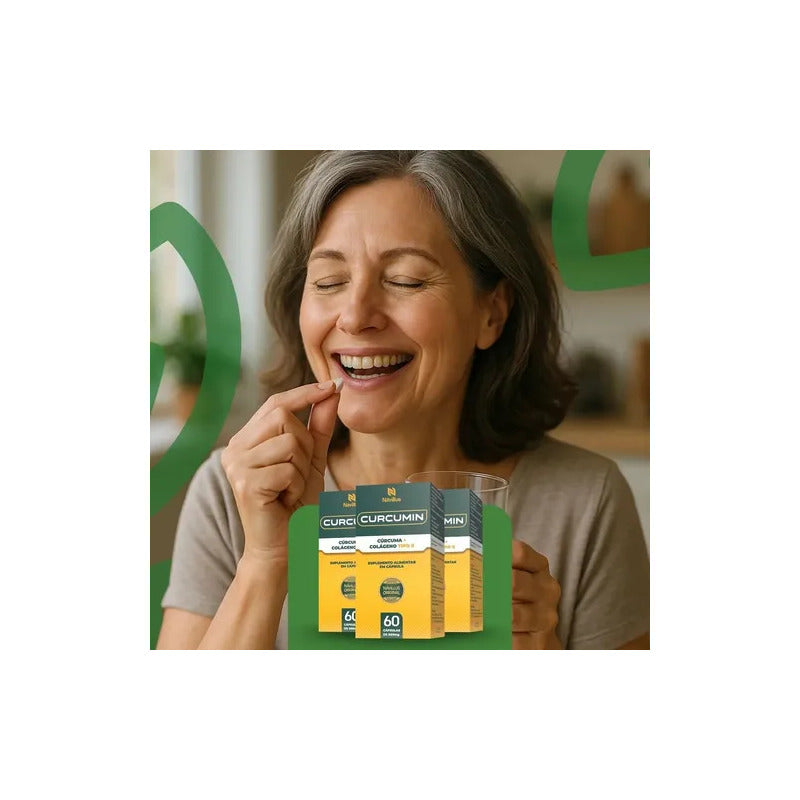 Kit 3 Curcumin Návillus Suplemento Cúrcuma Antioxidante 60cp Neutro