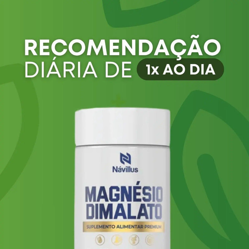 4 Alta Absorção Magnésio Dimalato 60 Cáps | Návillus Sem Sabor