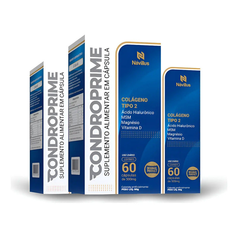 3 Un Suplemento Articulação Colágeno Tipo 2 60cap Sem Sabor