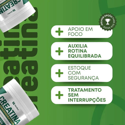 4 Creatina Monohidratada Návillus 100% Pura 300g Sem Sabor Sem Sabor