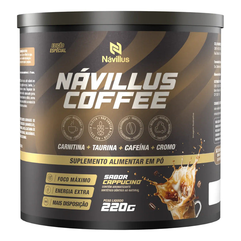 Návillus Coffee Cappuccino 220g Suplemento Café Funcional Cappuccino