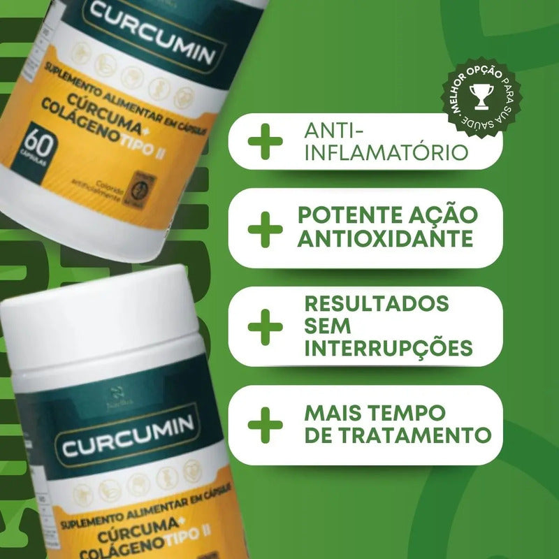 Kit 6 Suplemento Natural Anti-inflamatório Curcumin Navillus Sem Sabor