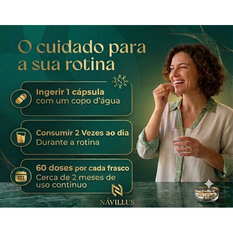 Kit 2 Nac 600mg N-acetil L-cisteína Návillus 2 Meses De Uso Sem Sabor