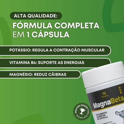 Kit 6 Magnabeta Návillus Magnésio Cãibras Energia E Fadiga Sem Sabor