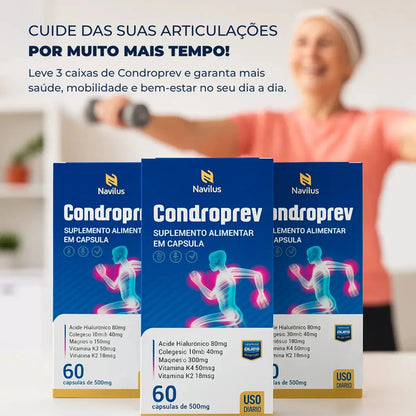 Condroprev 3cxs Saúde Articular 90 Dias Tratamento Sem Sabor