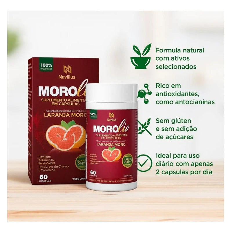 Moroliv Navillus P/ Metabolismo E Saciedade Sem Sabor Sem Sabor