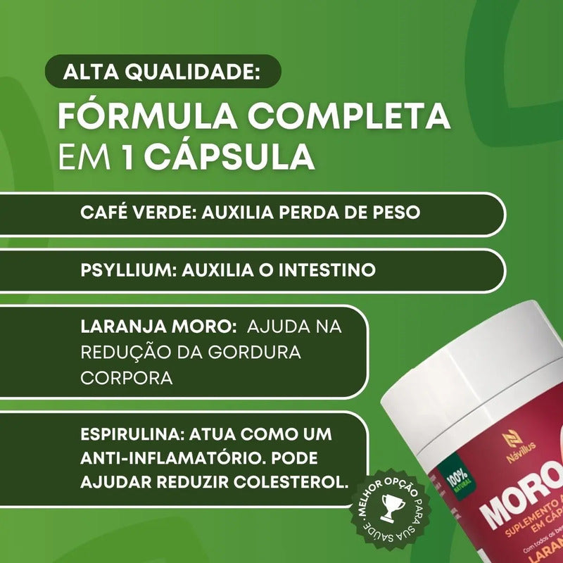 3 Un Moroliv | Cápsulas Naturais P/ Metabolismo E Saciedade Sem Sabor