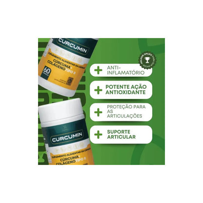 Kit 3 Curcumin Návillus Suplemento Cúrcuma Antioxidante 60cp Neutro