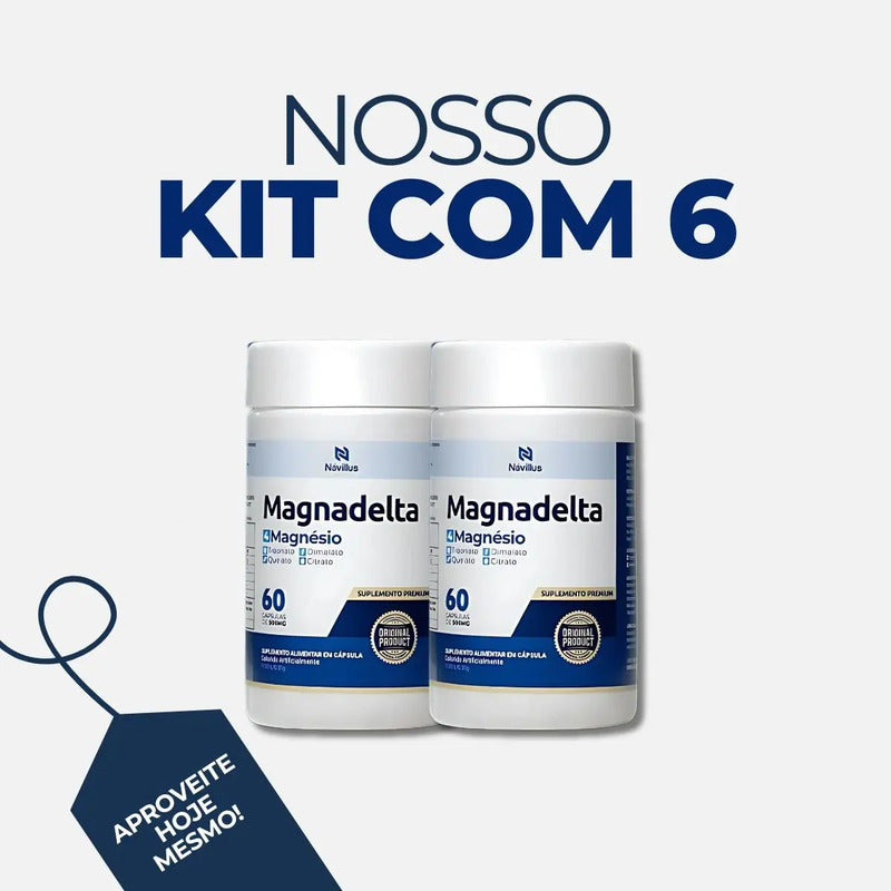 Durma Melhor Com 4 Magnésios - Kit 6 Caixas Sem Sabor