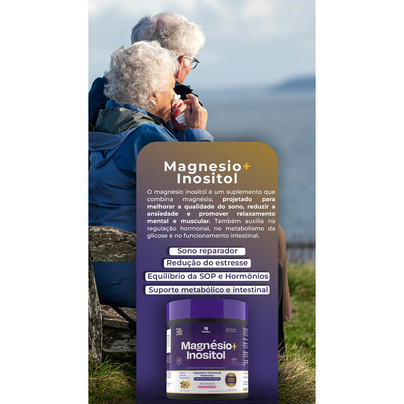 Magnésio + Inositol Pó 250g Suplemento Premium Maracujá