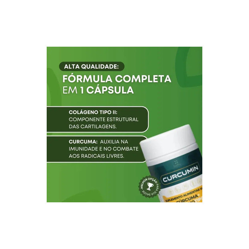 Kit 3 Curcumin Návillus Suplemento Cúrcuma Antioxidante 60cp Neutro